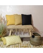 Coussin 100% Lin Nyl jaune - 40x40 cm