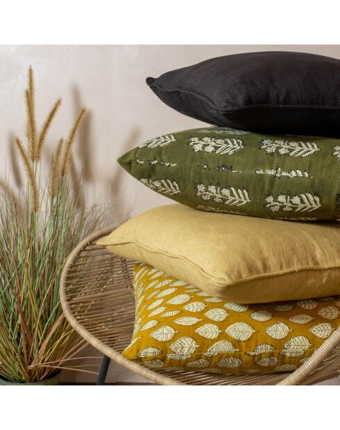 Cuscino 100% lino Nyl nero - 40x40 cm