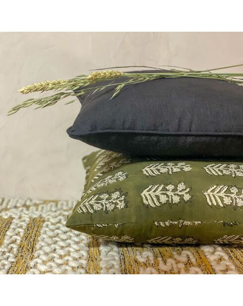 Cuscino 100% lino Nyl nero - 40x40 cm