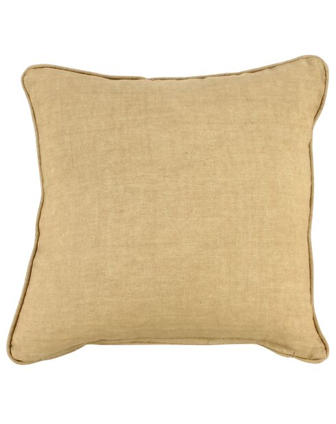 Coussin 100% Lin Nyl camel - 40x40 cm