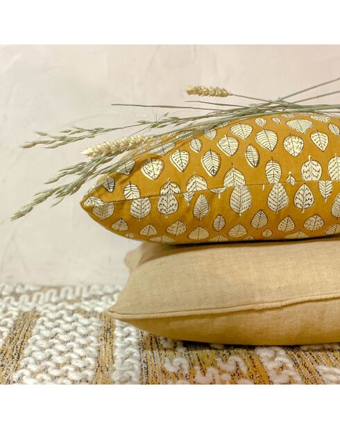 Cuscino cammello 100% lino Nyl - 40x40 cm