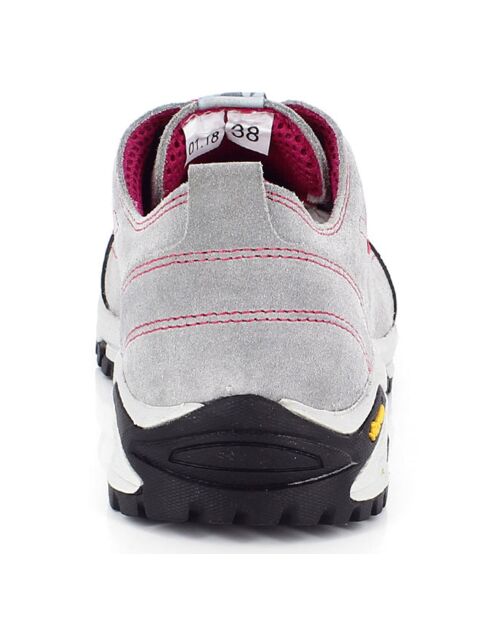 Aloa Wanderschuhe aus Veloursleder in Fuchsia/Grau