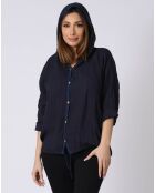 Chemise 100% Lin Katie marine