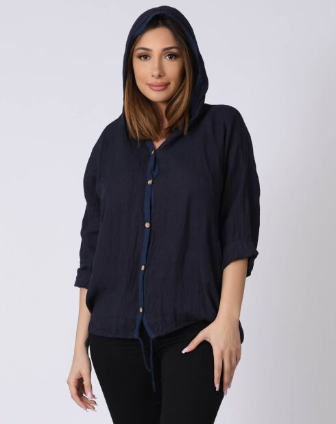 Chemise 100% Lin Katie marine