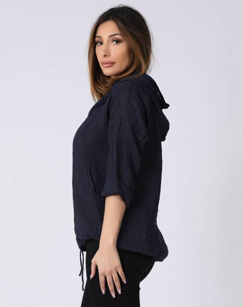 Chemise 100% Lin Katie marine