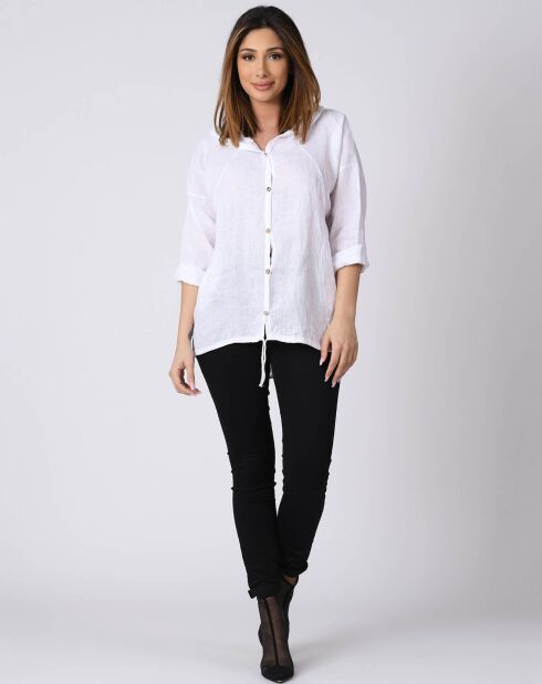 Chemise 100% Lin Katie blanche