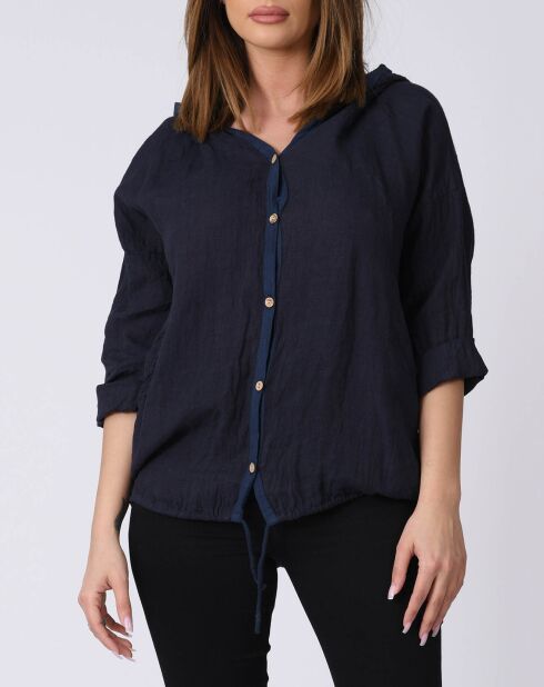 Chemise 100% Lin Katie marine