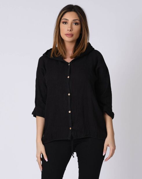 Chemise 100% Lin Katie noire