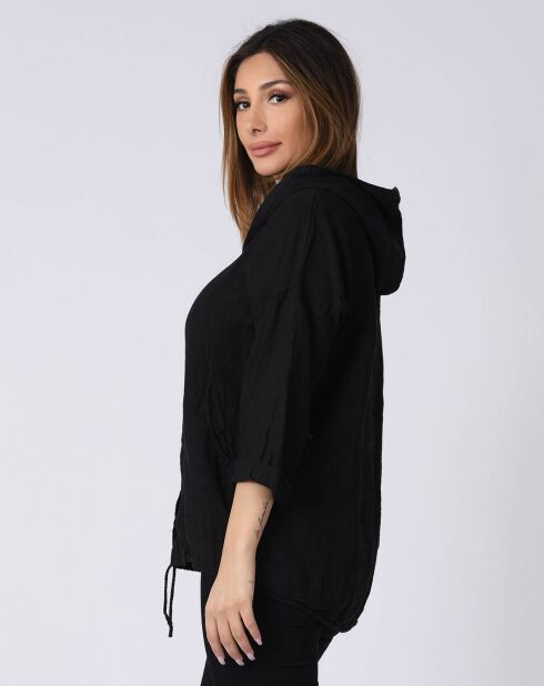 Chemise 100% Lin Katie noire