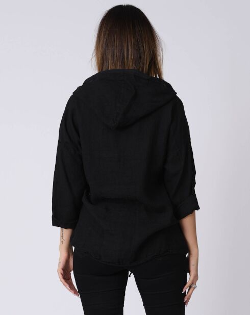 Chemise 100% Lin Katie noire