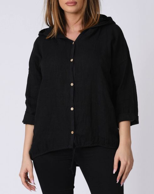 Chemise 100% Lin Katie noire