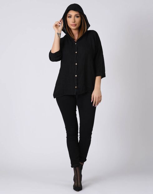 Chemise 100% Lin Katie noire