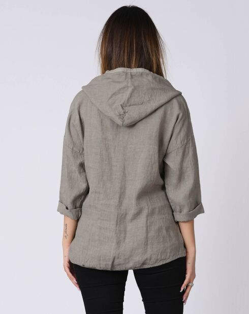 Chemise 100% Lin Katie taupe