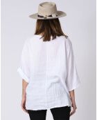 Blouse 100% Lin Kely bleue