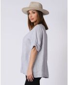 Blouse 100% Lin Kely gris clair