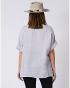 Blouse 100% Lin Kely gris clair