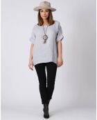 Blouse 100% Lin Kely gris clair
