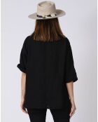 Blouse 100% Lin Kely noire