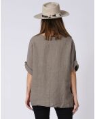 Blouse 100% Lin Kely taupe