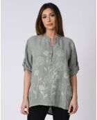Blouse 100% Lin Kenza kaki