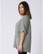 Blouse 100% Lin Kenza kaki