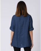 Blouse 100% Lin Kristal marine