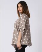 Chemise 100% Lin Lara taupe