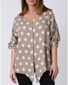 Chemise 100% Lin Lara taupe