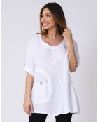 Blouse 100% Lin Lily blanche