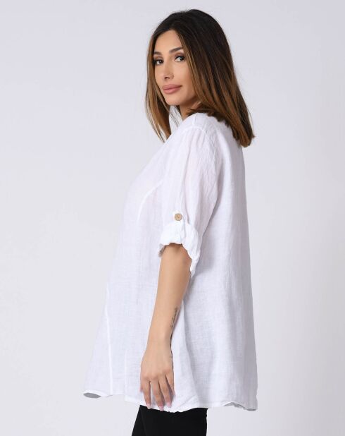 Blouse 100% Lin Lily blanche