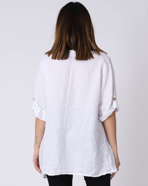 Blouse 100% Lin Lily blanche