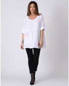 Blouse 100% Lin Lily blanche