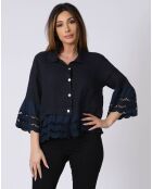 Chemise 100% Lin Lise marine