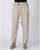 Pantalon 100% Lin Kaylen beige