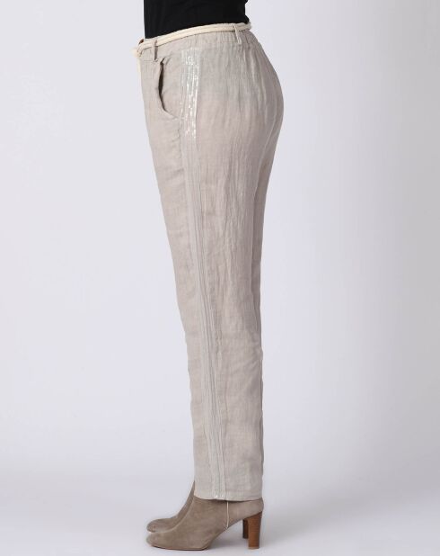 Pantalon 100% Lin Kaylen beige