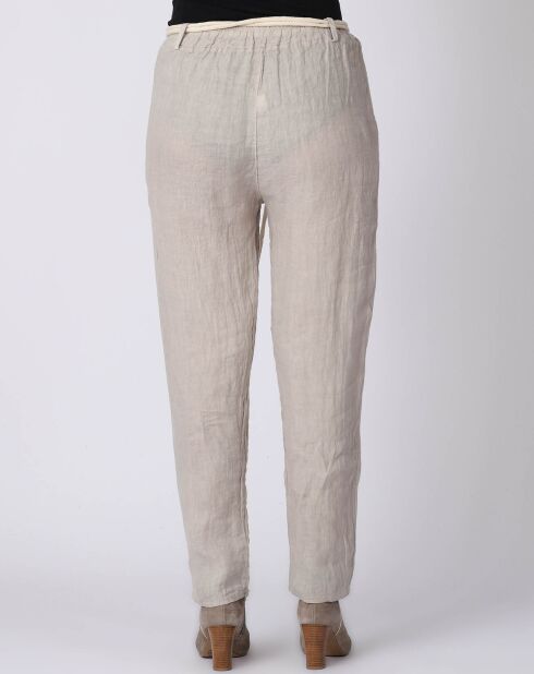Pantalon 100% Lin Kaylen beige