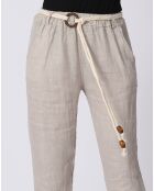 Pantalon 100% Lin Kaylen beige