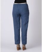 Pantalon 100% Lin Kaylen bleu