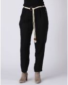 Pantalon 100% Lin Kaylen noir