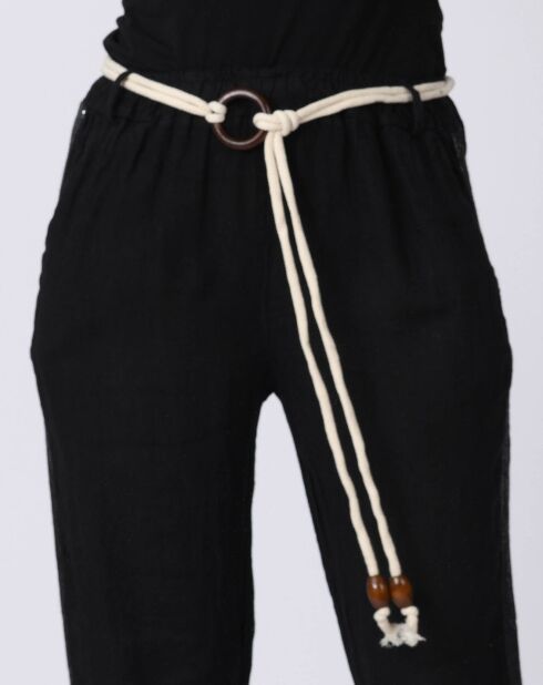 Pantalon 100% Lin Kaylen noir