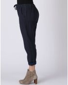 Pantalon 100% Lin Kristen marine