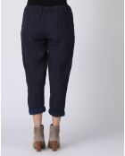 Pantalon 100% Lin Kristen marine
