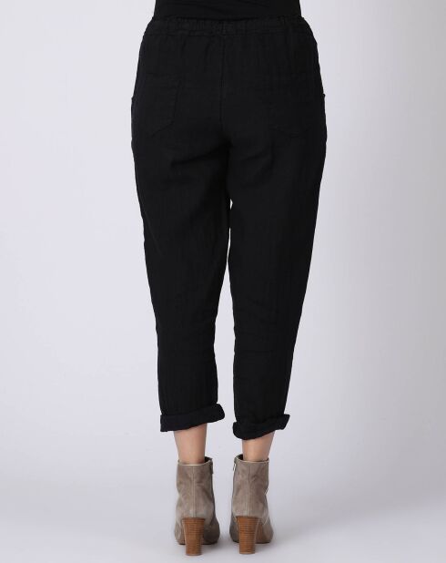 Pantalon 100% Lin Kristen noir