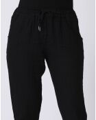 Pantalon 100% Lin Kristen noir
