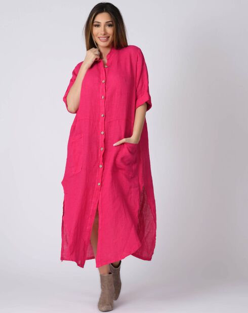 Robe 100% Lin Kara fushia