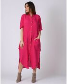 Robe 100% Lin Kara fushia