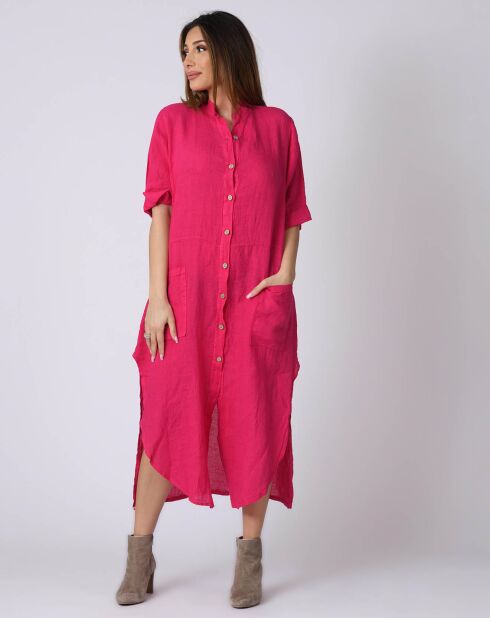 Robe 100% Lin Kara fushia