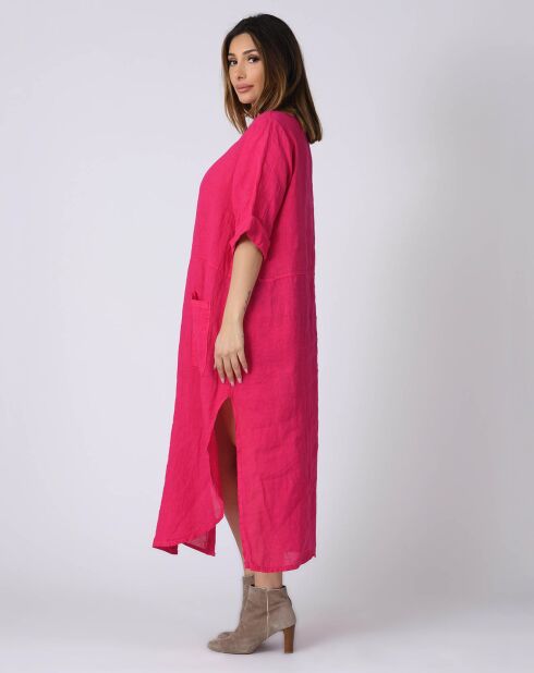 Robe 100% Lin Kara fushia
