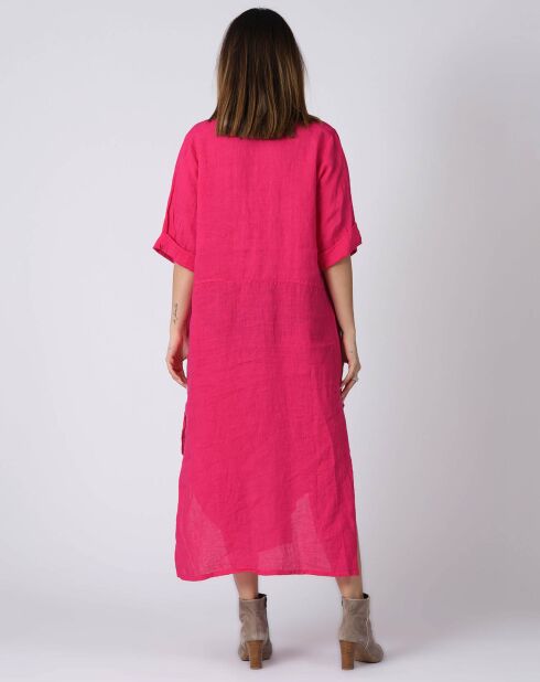 Robe 100% Lin Kara fushia