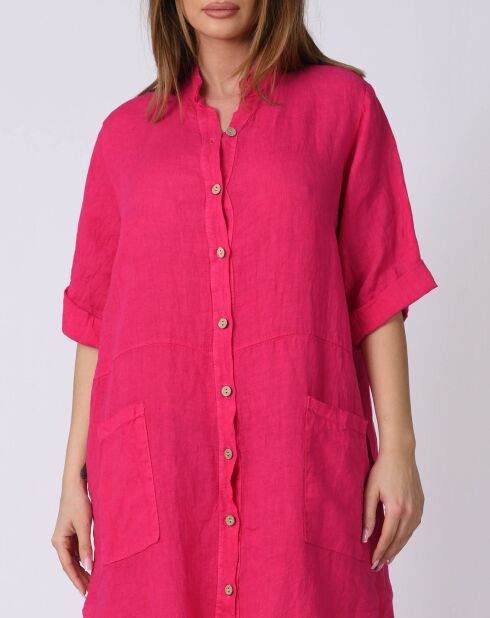 Robe 100% Lin Kara fushia